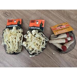 16Ct Totally Ghoul Skeletons & 6Ct Finger Bubbles Party Favors Halloween Decor